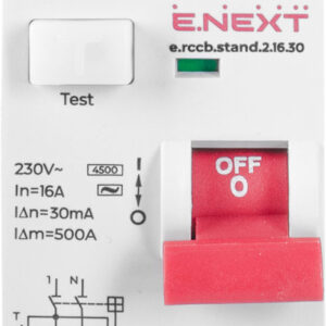 ПЗВ E.Next e.rccb.stand.2.16.30 (16A, 30мA, 2P, тип АС) (s034011)