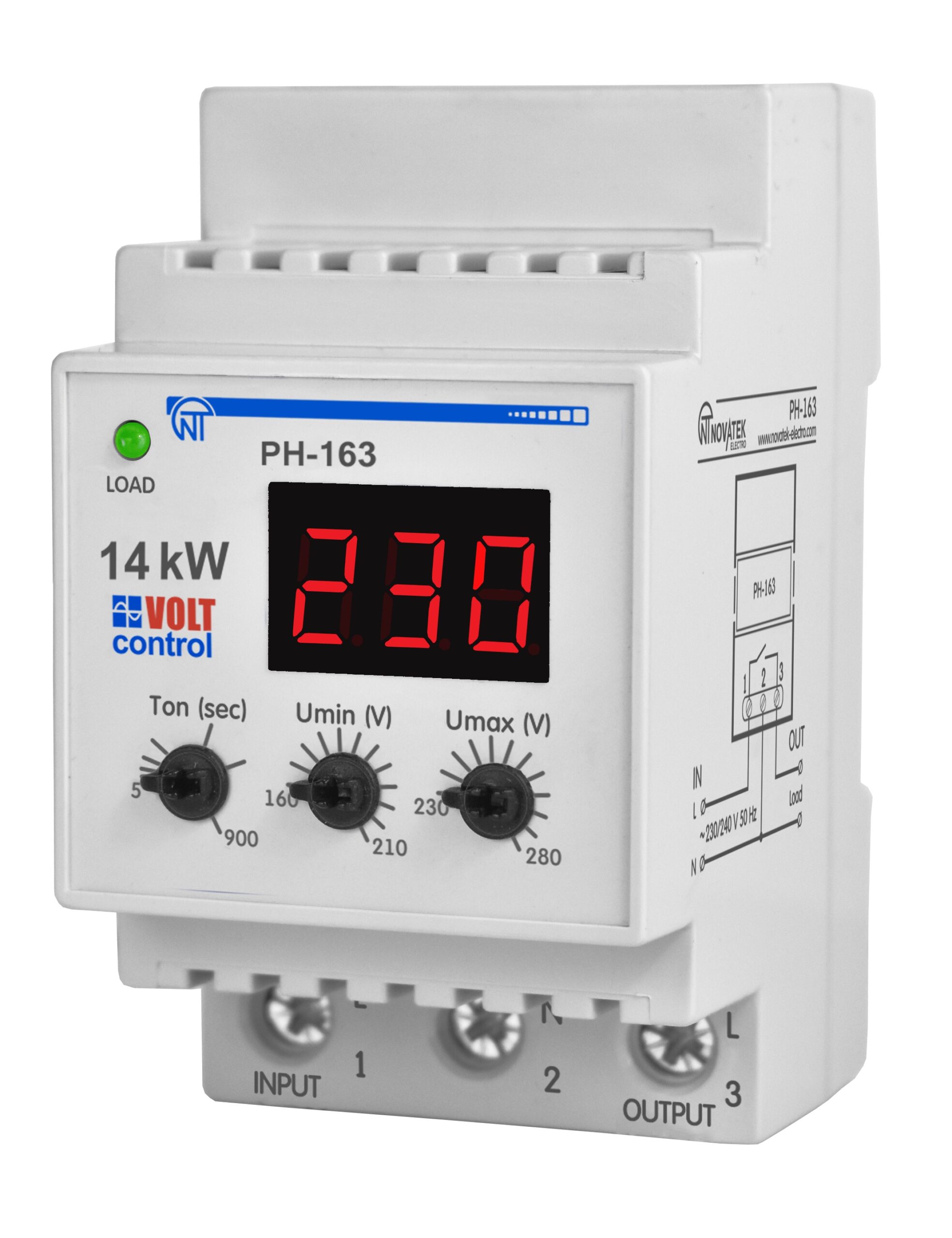 Реле напруги Новатек РН-163 «Volt Control» 63А (NTRN16303)