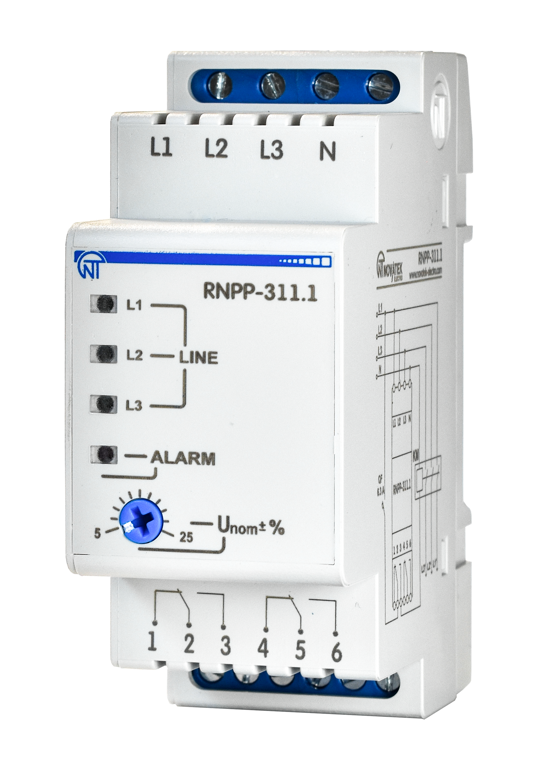 Реле напруги Новатек-Електро РНПП-311.1 White (NTRNP3111)