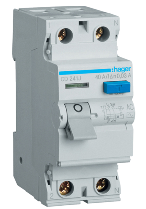 ПЗВ Hager CD226J (2P, 40A, 30мА, AC)