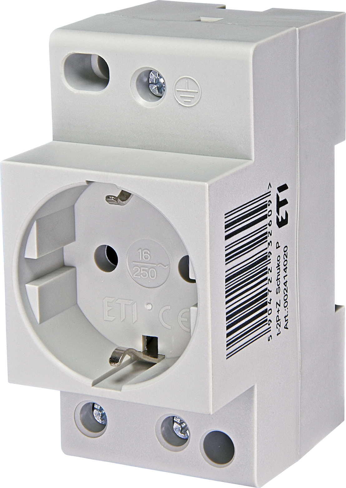 Розетка на DIN-рейку ETI t-2P+Z Schuko P (2414020)