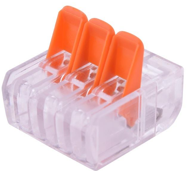 Клемна колодка E.Next e.lc.pro.aw.pl.3 з натискним важелем Orange (p0660102)