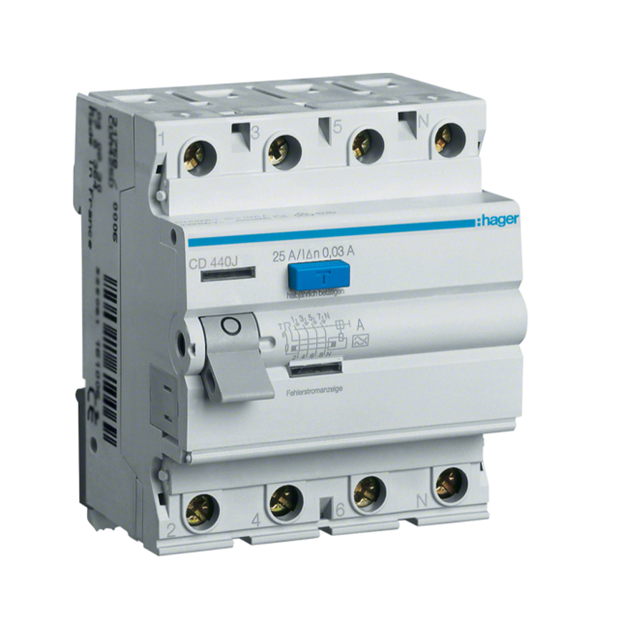 ПЗВ Hager CD440J (4P, 40A, 30мА, A)