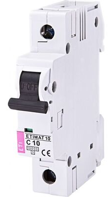 Автоматичний вимикач ETI ETIMAT 10 1p C 10А (10 kA) White (2131714)
