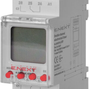 Таймер електронний двоканальний E.Next e.control.t09 White (i0310012)