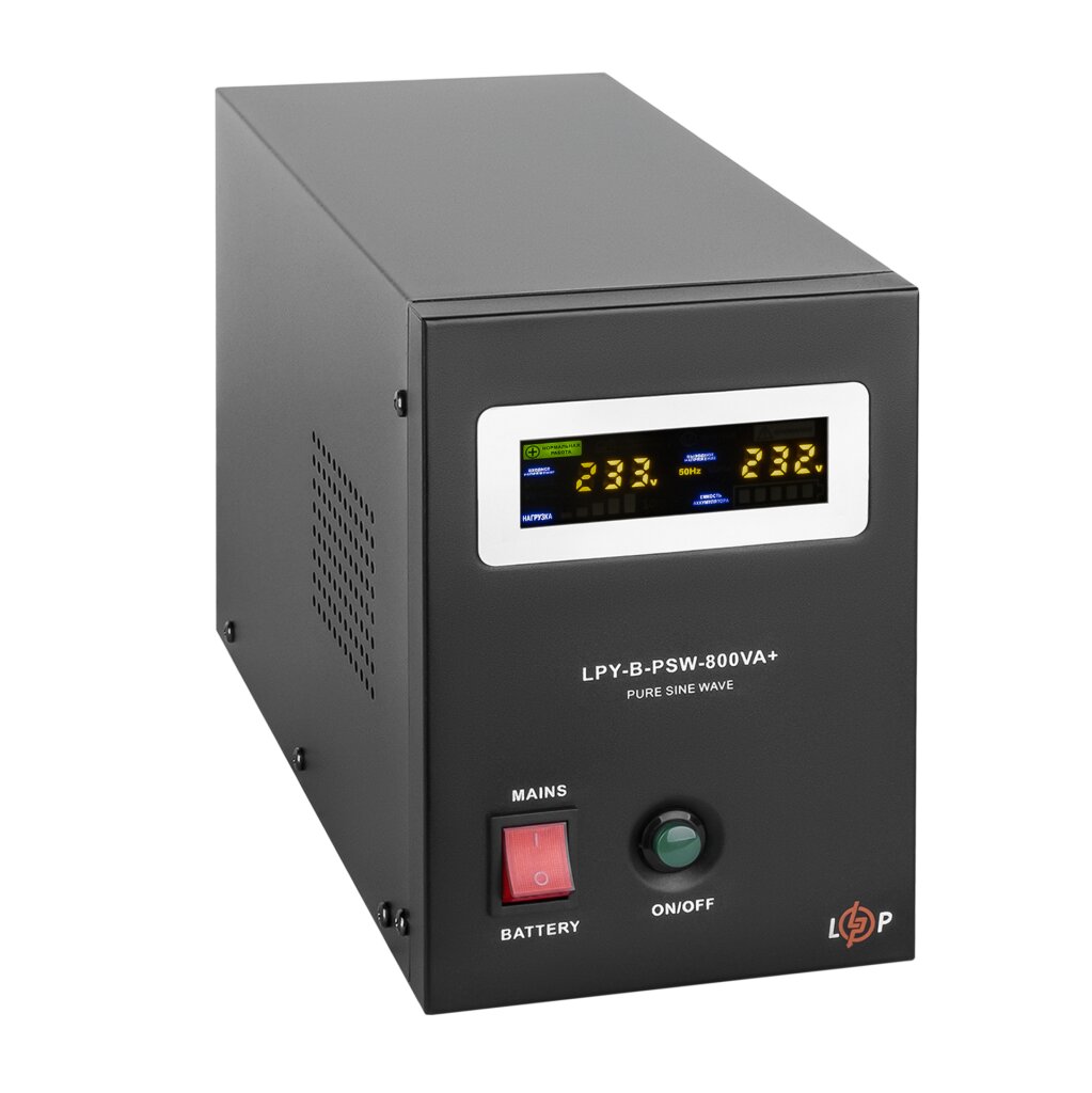 ДБЖ з правильною синусоїдою 12V LPY-B-PSW-800VA+(560Вт) 5A/15A - Зображення 2