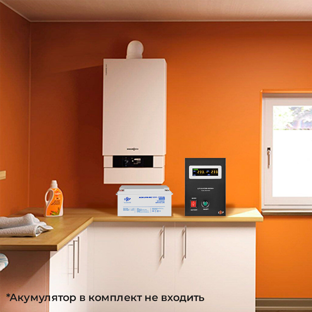ДБЖ з правильною синусоїдою 12V LPY-B-PSW-800VA+(560Вт) 5A/15A - Зображення 6