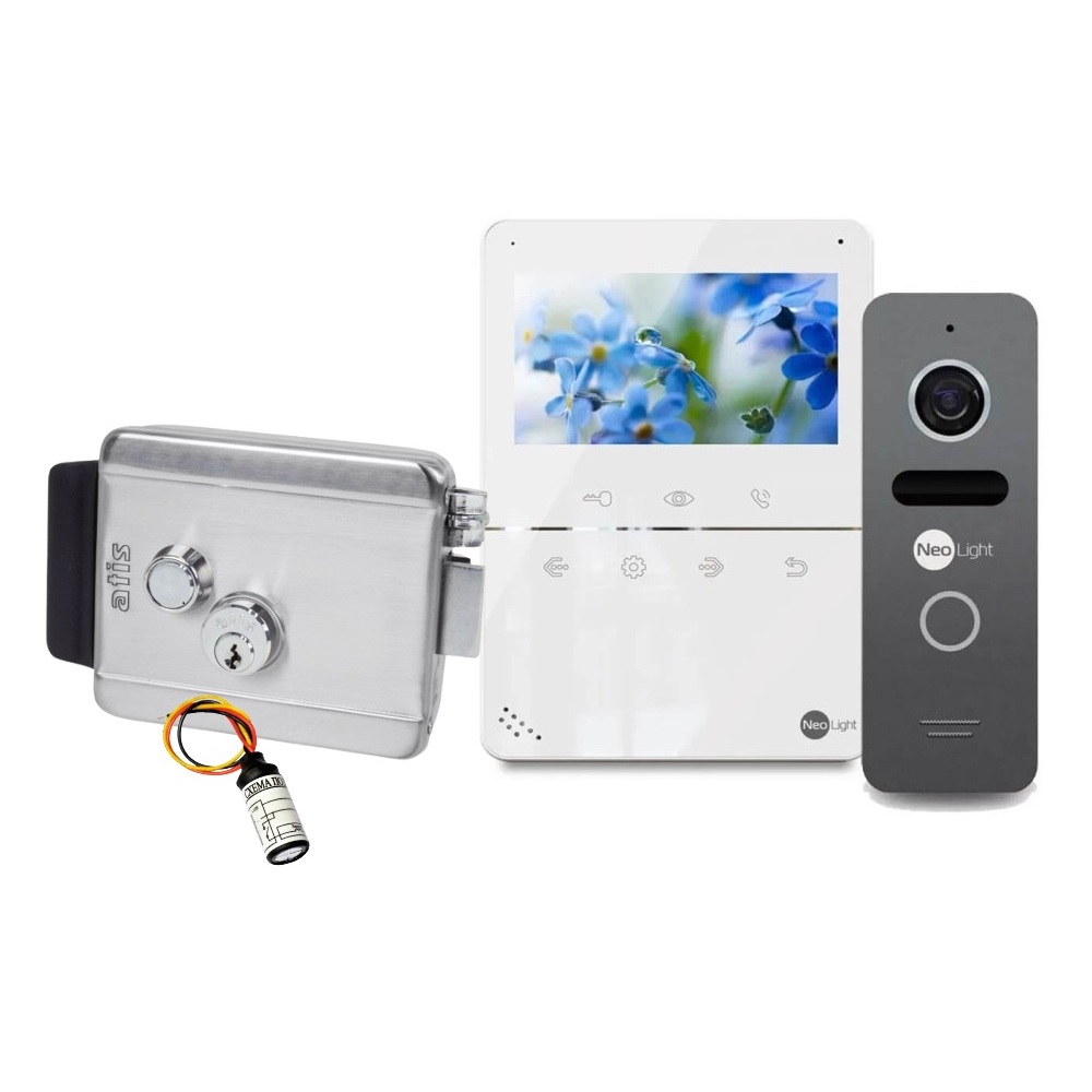 Комплект відеодомофона NeoLight TETTA KIT + Atis Lock SS