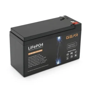 Літій-залізо-фосфатний акумулятор GEAR LiFePO4 12.8V 9AH (BMS-10A/10 A), (150x65x95), 1kg до 6000 циклів, Q8