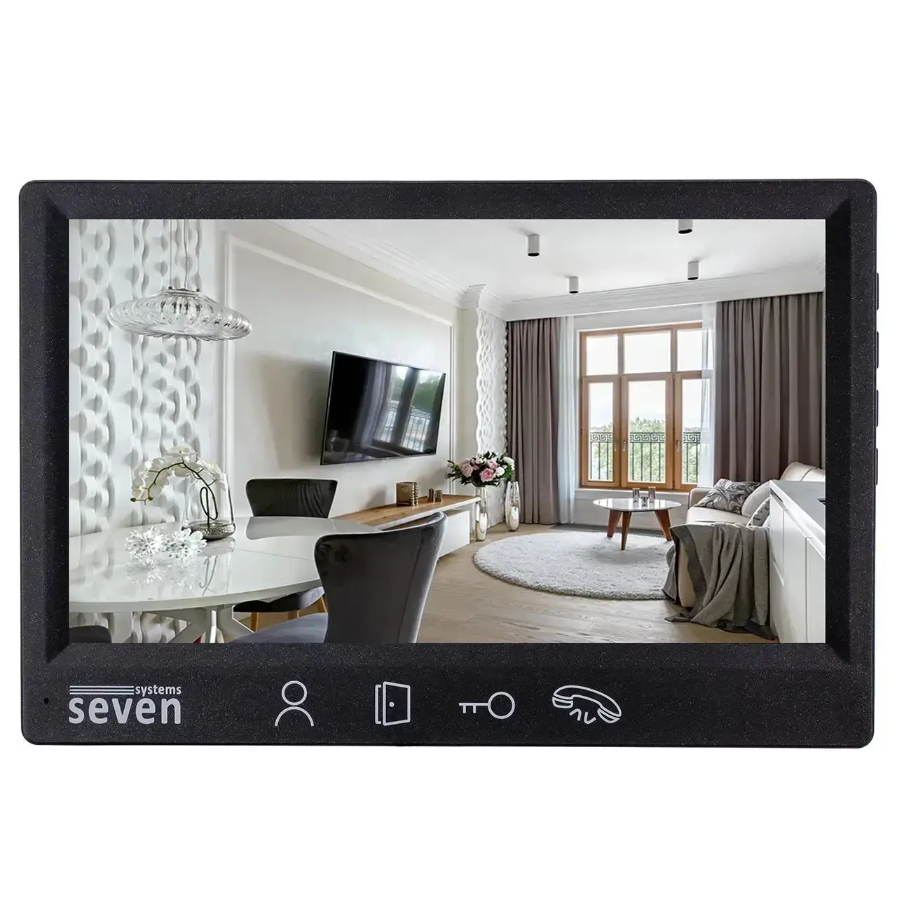 Комплект домофону 7 дюймів з панеллю виклику SEVEN DP-7571/07Kit black - Зображення 2