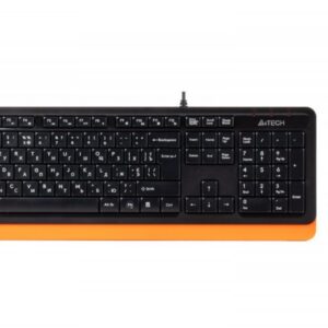 Комплект клавіатура+мишка A4Tech F1010 (Orange) Fstyler, дротовий, USB, чорний+помаранчевий колір