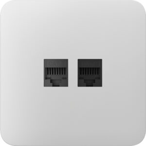 Передня панель для вбудованої інтернет-розетки Ajax SoloCover (LAN) White (126187.317.WH)