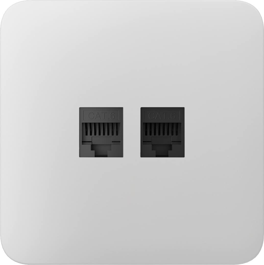Передня панель для вбудованої інтернет-розетки Ajax SoloCover (LAN) White (126187.317.WH)
