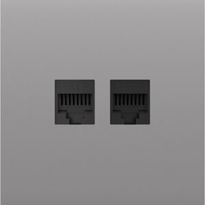 Передня панель для вбудованої інтернет-розетки Ajax CenterCover (LAN) Fog (126200.318.FG)