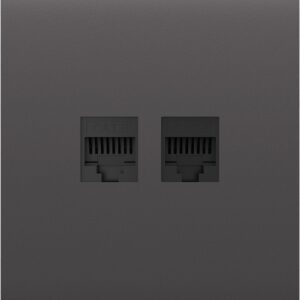 Передня панель для вбудованої інтернет-розетки Ajax CenterCover (LAN) Grey (126198.318.GR)