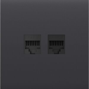 Передня панель для вбудованої інтернет-розетки Ajax CenterCover (LAN) Graphite (126199.318.GP)