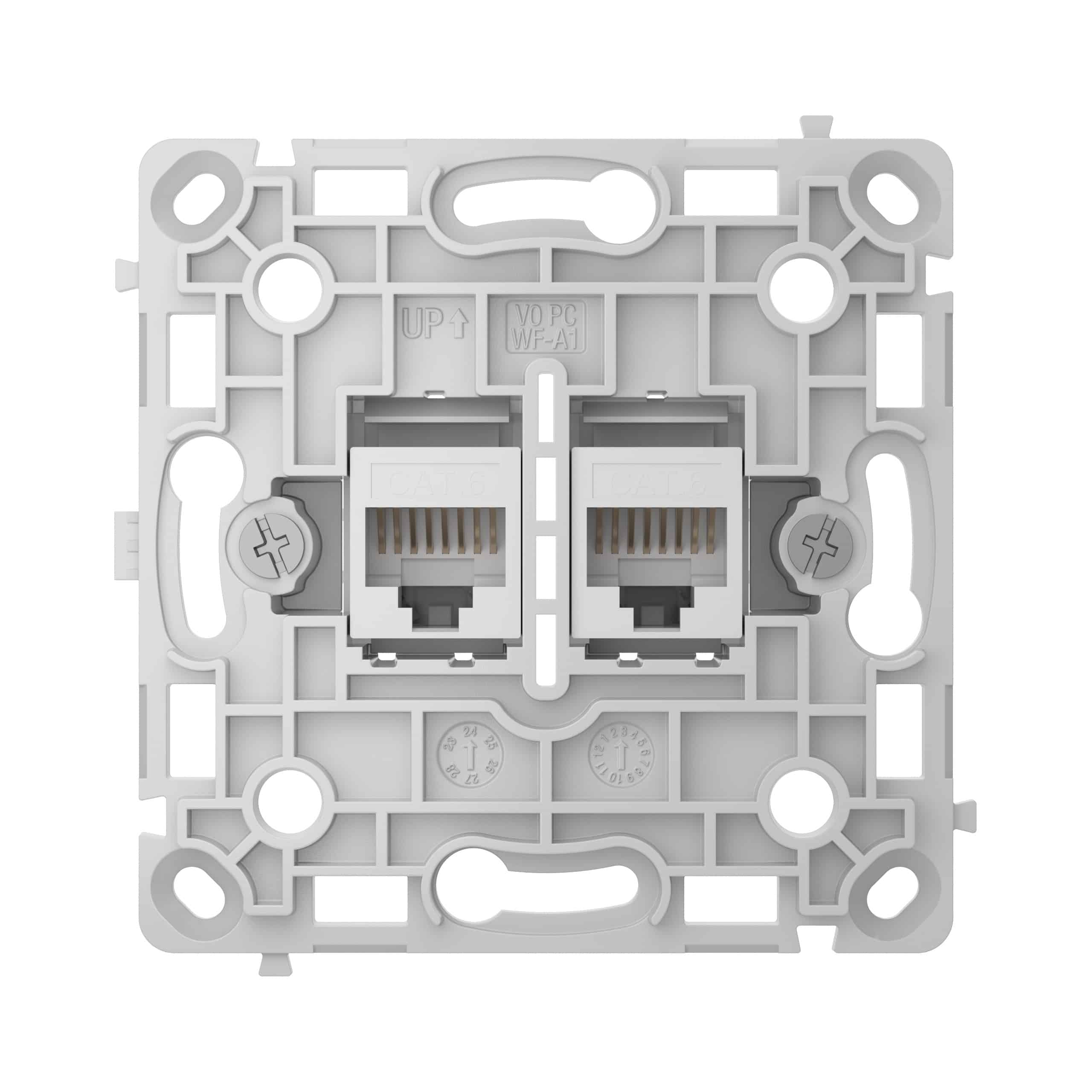 Механізм розетки Ajax OutletCore (LAN) Vertical White (126186.165.WH)