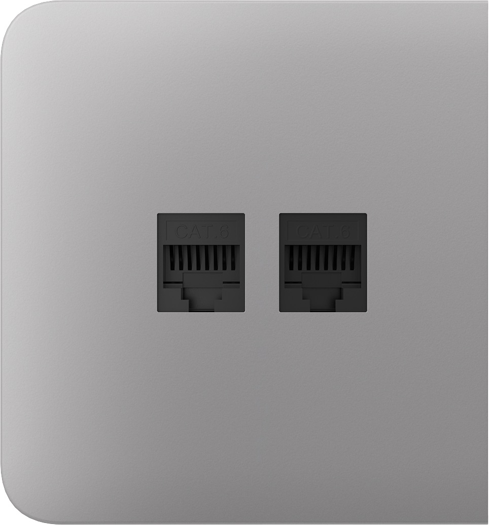 Бічна панель для вбудованої інтернет-розетки Ajax SideCover (LAN) Fog (126216.319.FG)