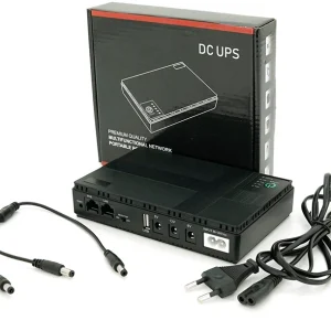 ДБЖ для роутера Merlion MINI DC1018P, 18W, Output: USB-5V, DC-5V/9V/12V, POE-15/24V, 1/2A, Li-ion 10400mAh, 160х105х32мм, 385 грам