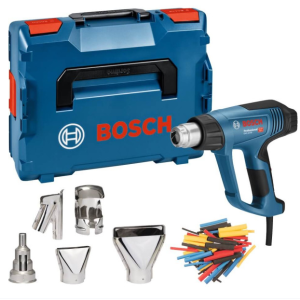Технічний фен Bosch GHG 23-66 Professional із комплектом насадок і термоусадочними трубками, у L-BOXX 136