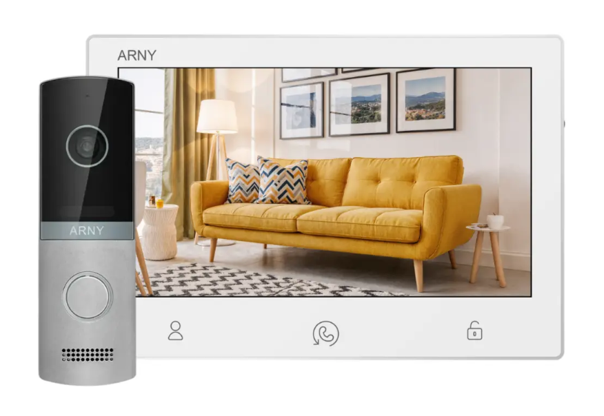 Комплект відеодомофона ARNY AVD-7123FHD (AVD-710FHD 2 МП + AVP-NG230 2 МП), White + Silver
