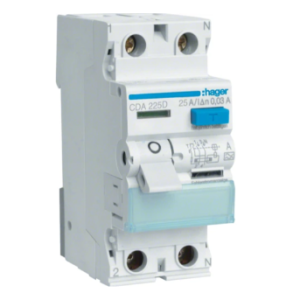 ПЗВ Hager CDПЗВ Hager CDA225D (25A 30мА 6кА A 2P) WhiteA225D (25A 30мА 6кА A 2P) White